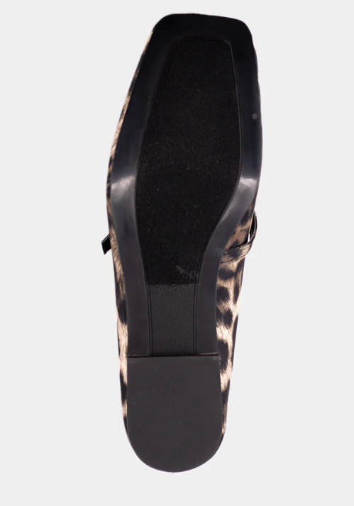 Adele Leopard Satin Flats