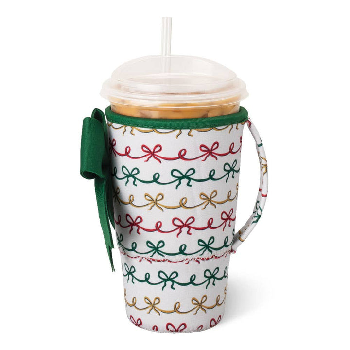 Christmas Bows Iced Cup Coolie (Large)