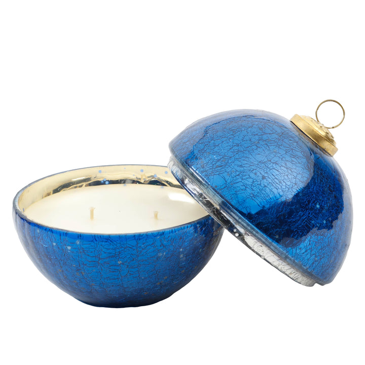 LUX FRAGRANCES - Della Robbia Royal Blue Glass Ornament Candle