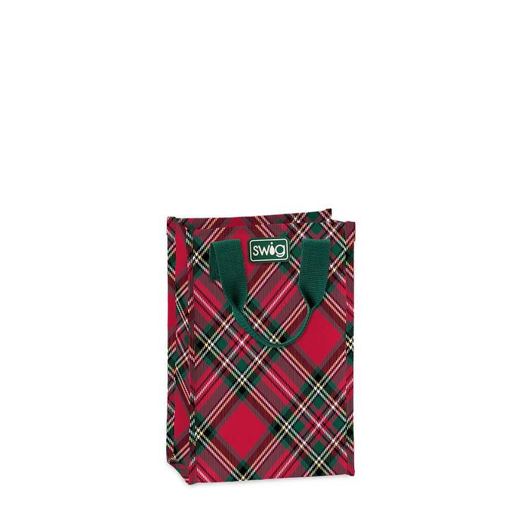 Christmas Plaid Reusable Gift Bag (Tall)