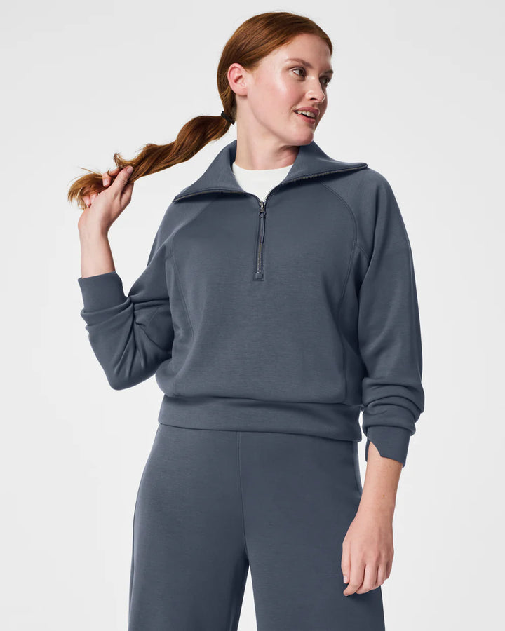 Spanx AirEssentials Half Zip - Dark Storm