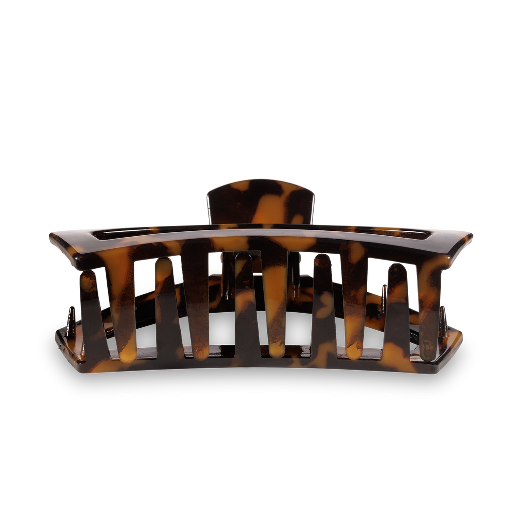 TELETIES - Open Hair Clip | Large |  Tortoise