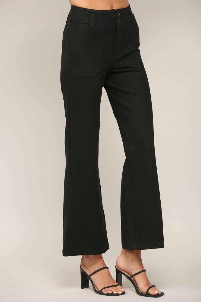 Two Front Pocket Ponte Flare Pants