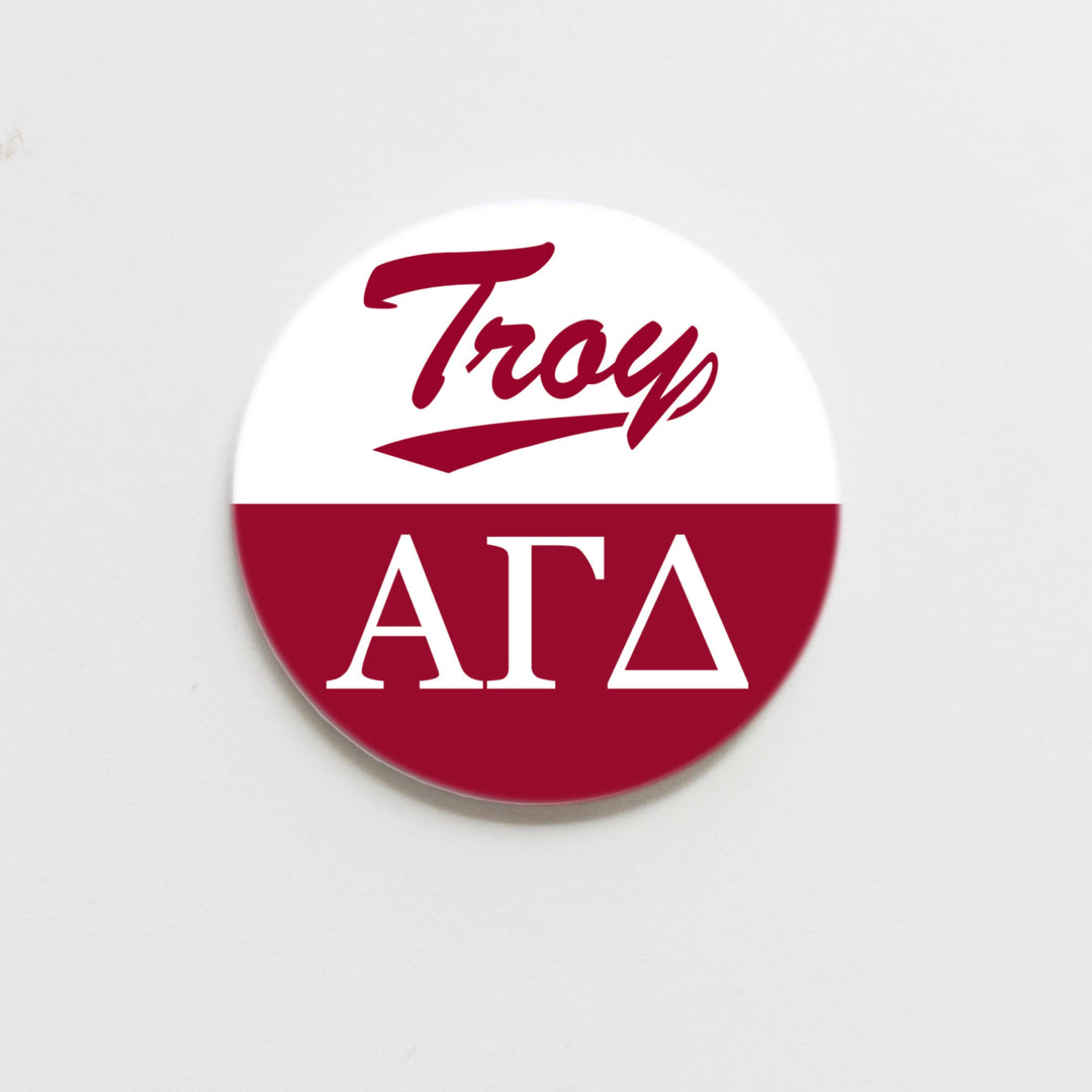 Good Vibez Collegiate - Troy University Alpha Gamma Delta Game Day Button