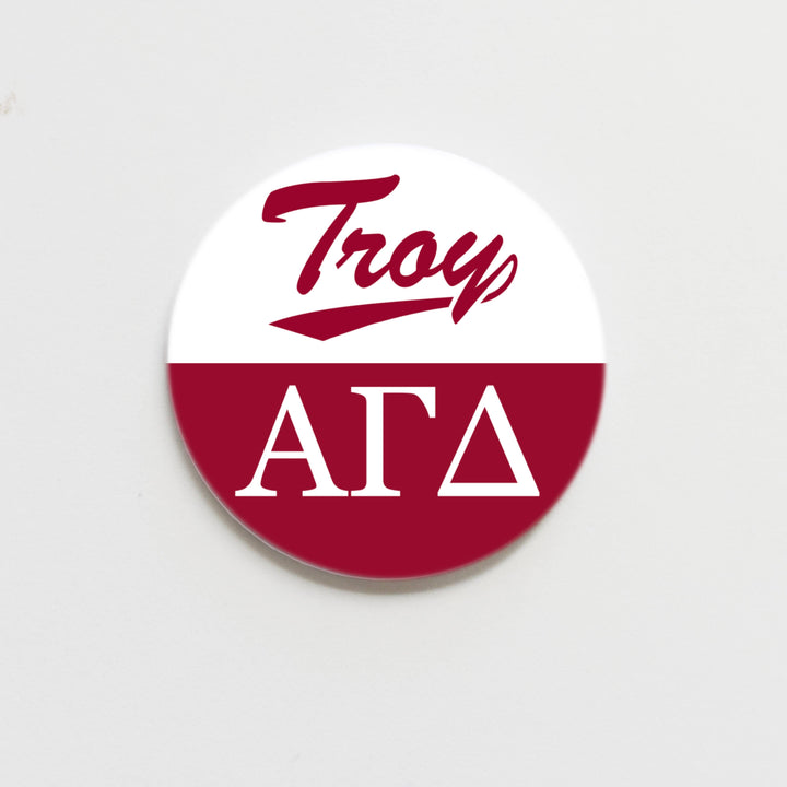 Good Vibez Collegiate - Troy University Alpha Gamma Delta Game Day Button