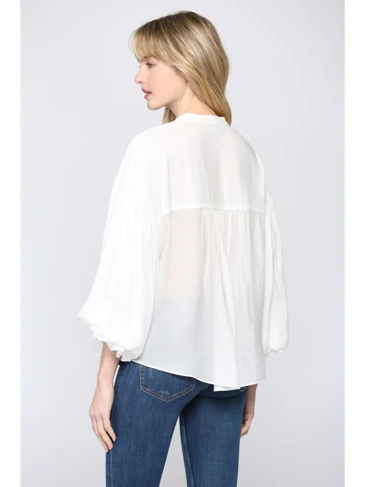 Puff Sleeve Button Down Shirt