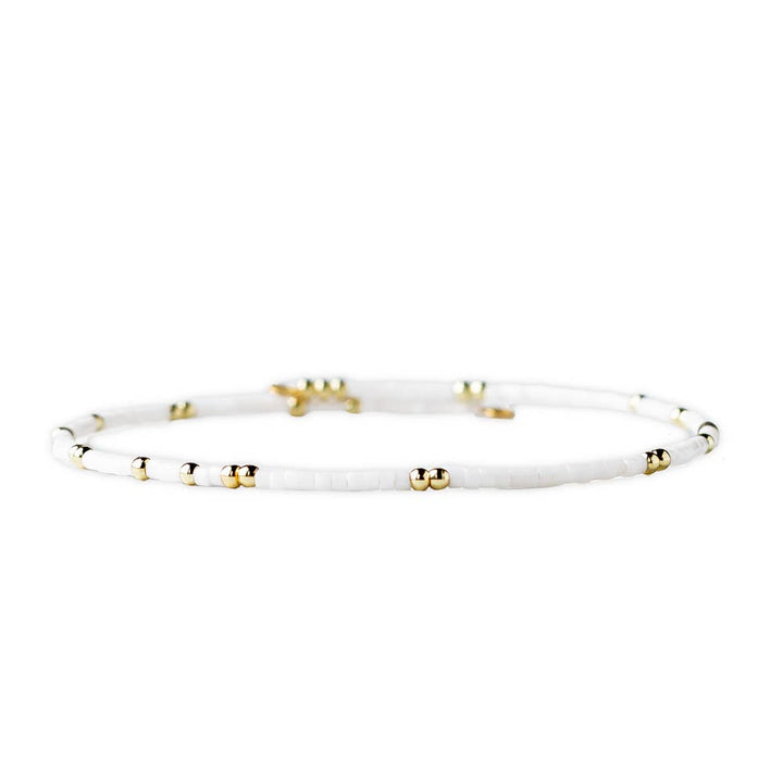 Lenny & Eva - Confetti Beaded Bangle-White