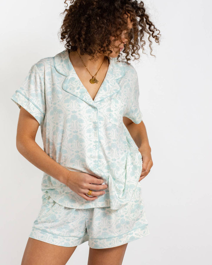 Royal Turnbridge Short Sleeve Button Up Sleep Shirt