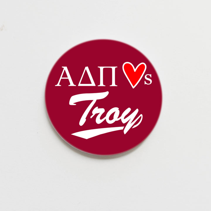 Good Vibez Collegiate - Troy University Alpha Delta Pi Game Day Button