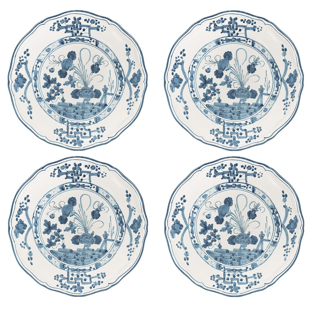 VIDA Faenza Appetizer Plate Set of 4 (Blue and White)