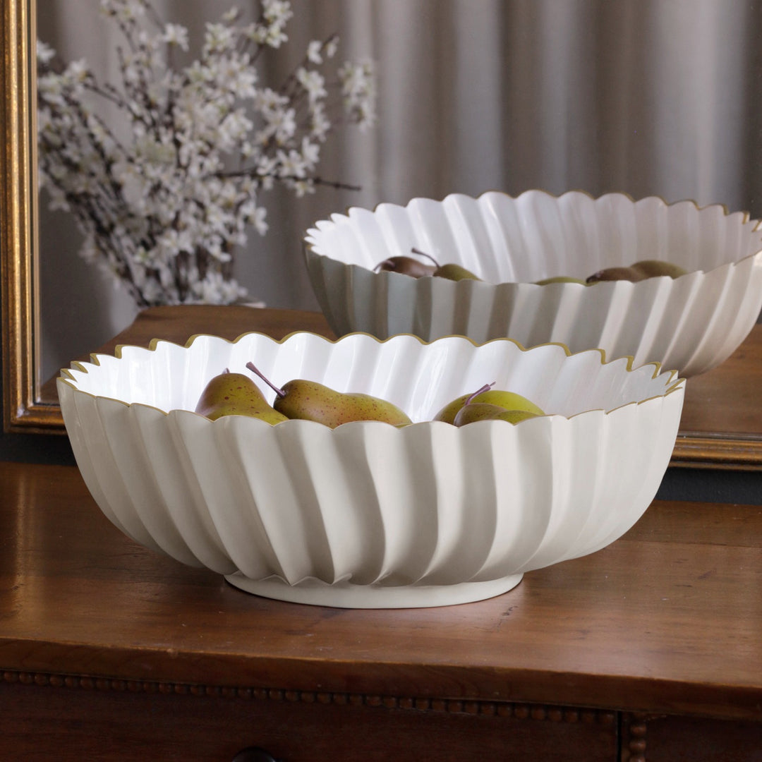 ENCANTO Orlando Large Bowl (Cream and White)