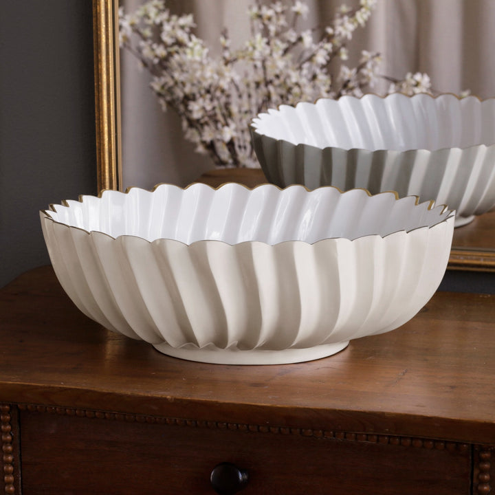 ENCANTO Orlando Large Bowl (Cream and White)