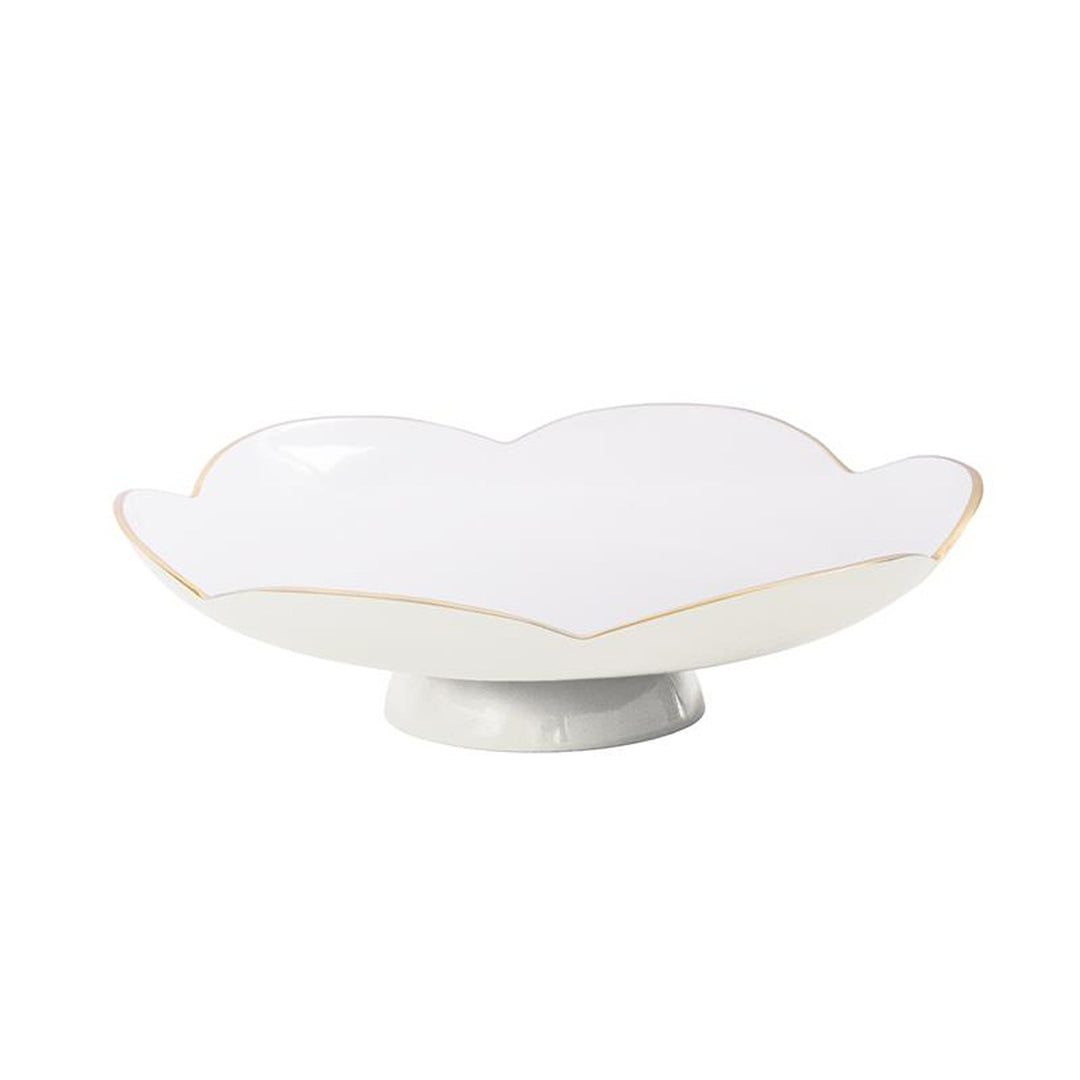 ENCANTO Amelia Pedestal Cake Plate (Cream and White)