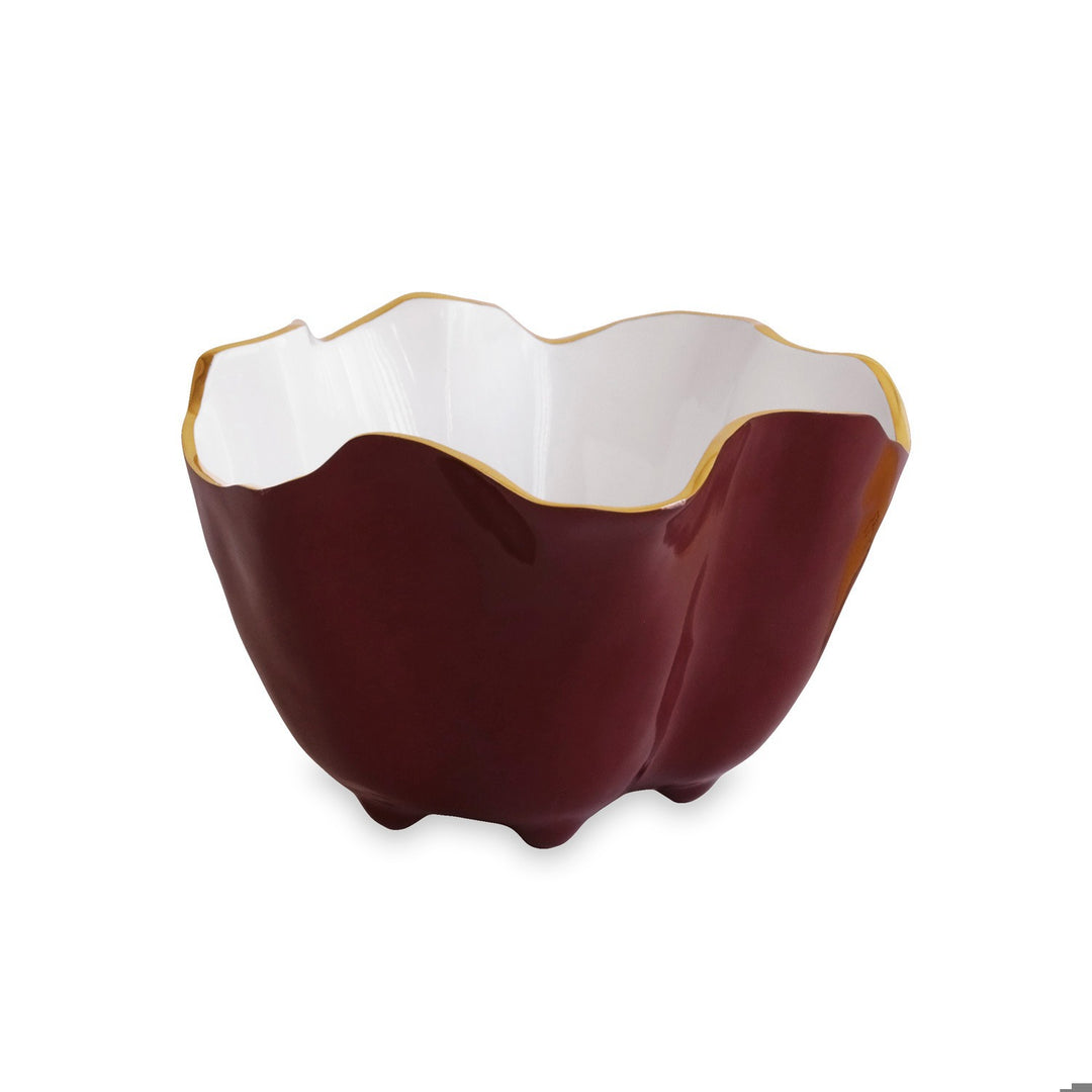 ENCANTO Onyx Ice Bucket (Bordeaux and White)