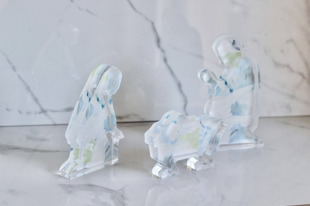 Acrylic Nativity Scene Set