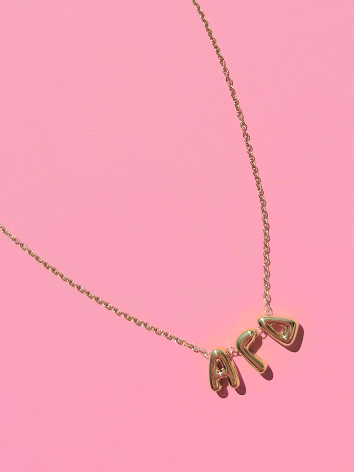 Sorority Bubbe Letter Necklace