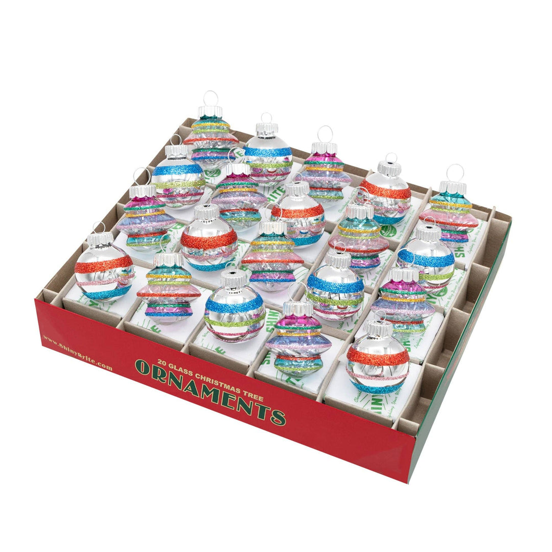 Holiday Glass Ornament – Confetti 20 COUNT 1.25" SHAPES