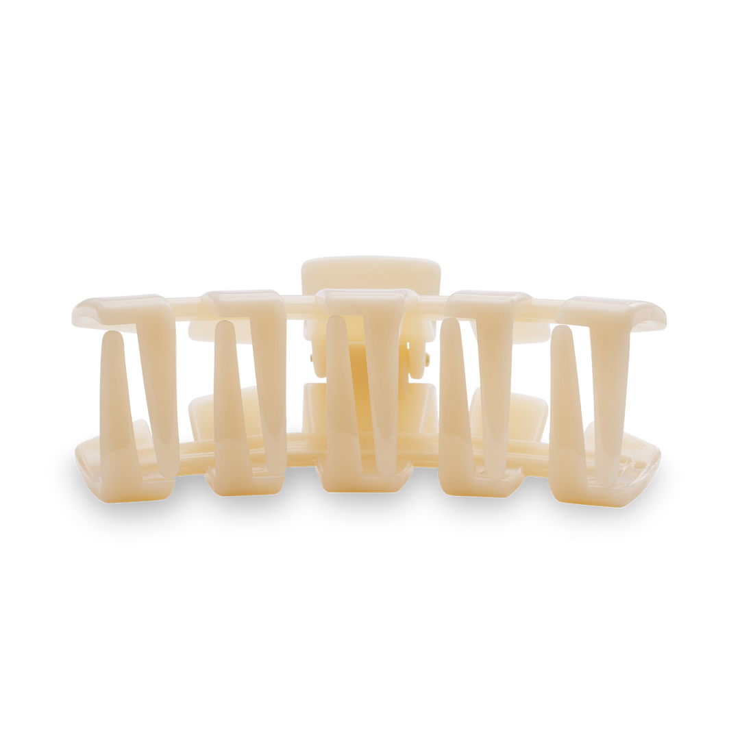 TELETIES - Classic Hair Clip | Small | Almond Beige