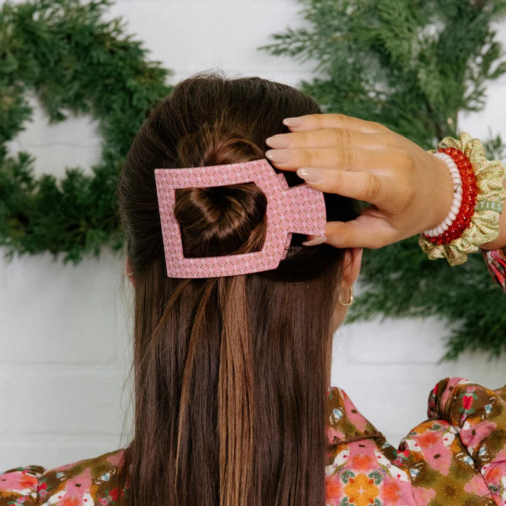 TELETIES x Laura Park Collection Berry Cozy Flat Square Hair Clip