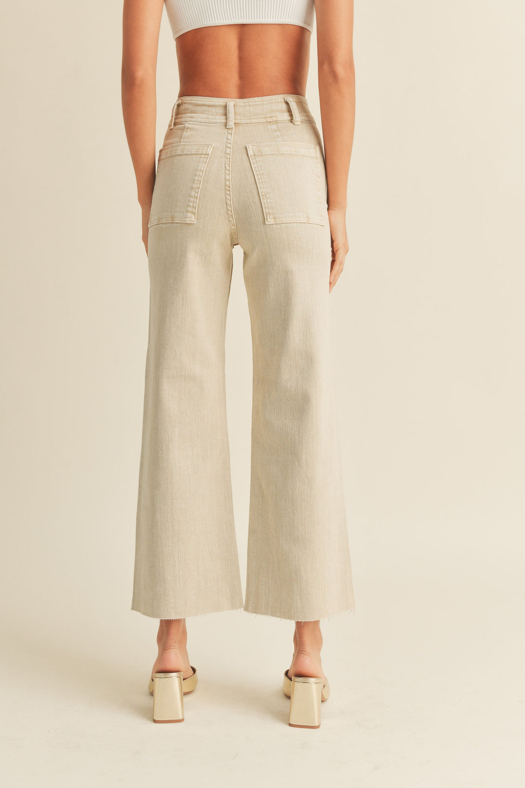 Mineral Wash Wide Leg Jeans