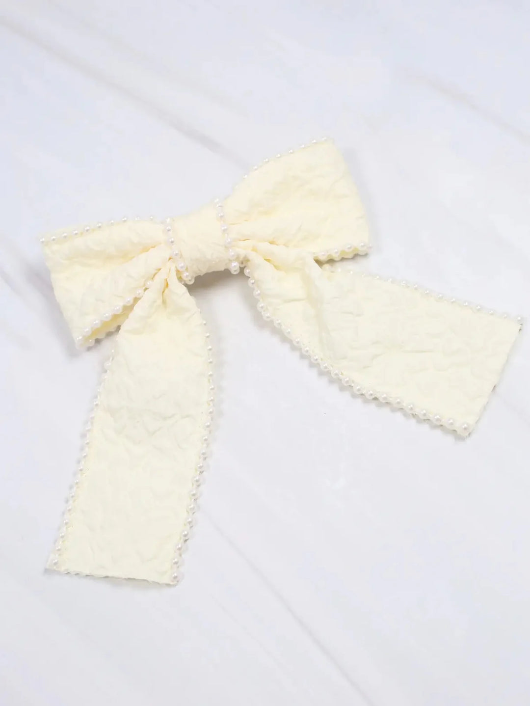 Blakely Pearl Lined Bow CREAM