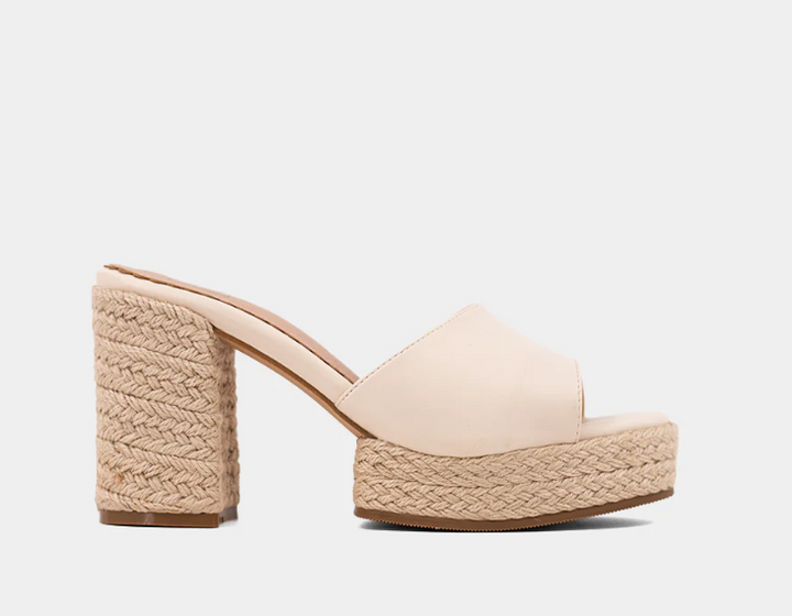 Elvira Platform Bone Heel