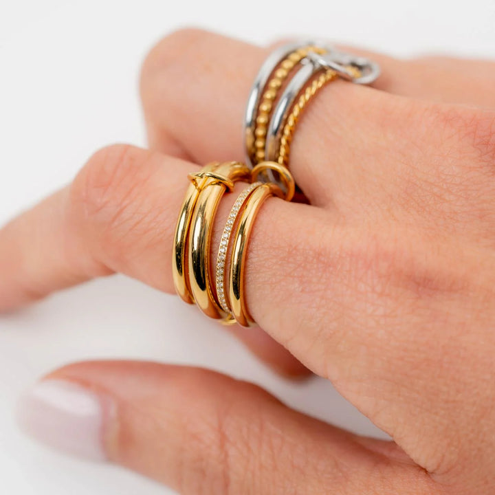 Everly Stacked Gold Ring