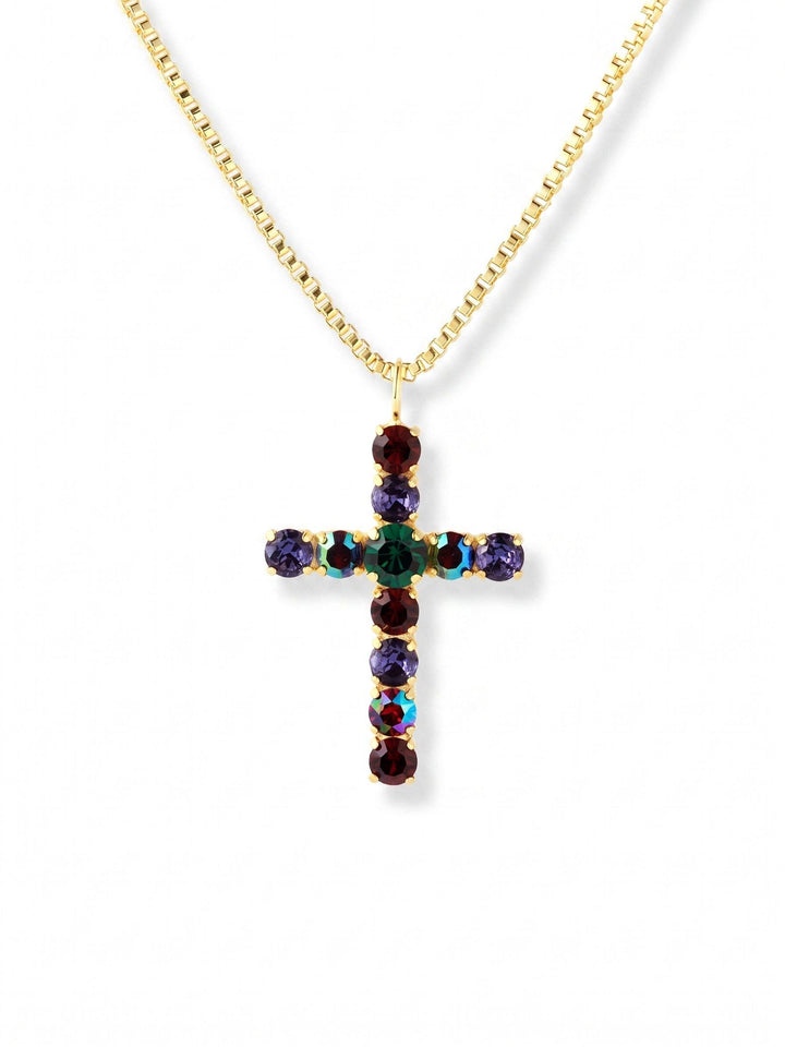 Crystal Cross Pendant Necklace - NFZ90BGRYJ