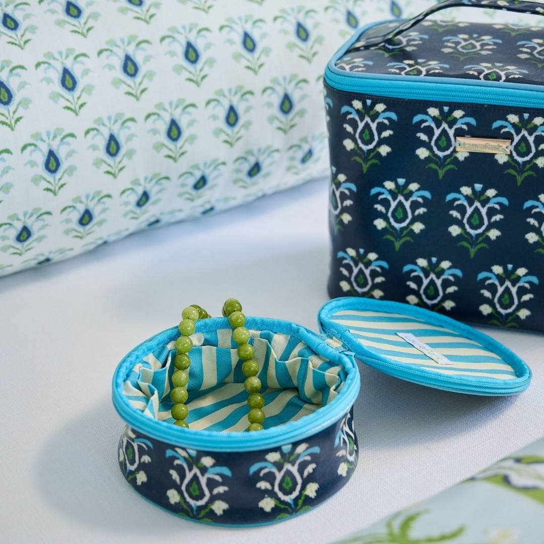 Laura Park Designs - Rosemary Indigo Train Case