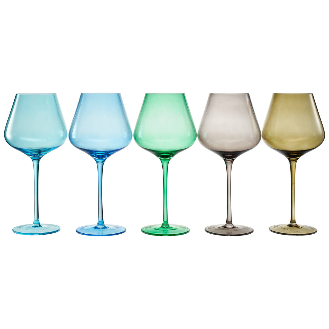 Colors of Rocky Mountains, City Wine Glassware | Set of 5