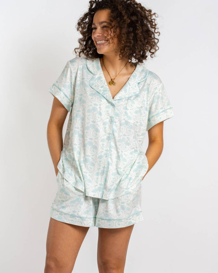 Royal Turnbridge Short Sleeve Button Up Sleep Shirt