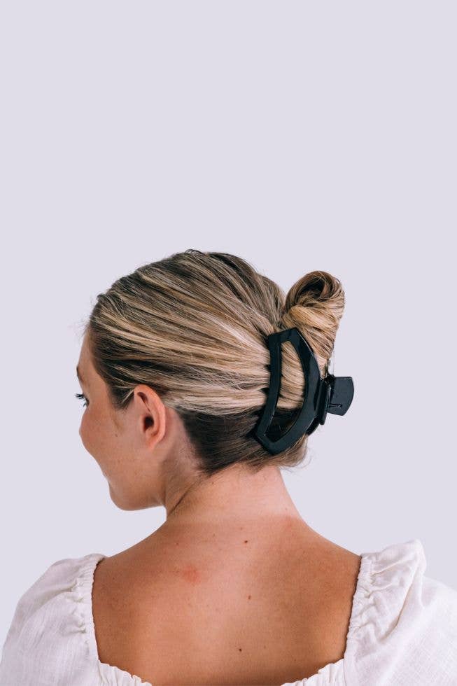 TELETIES - Open Hair Clip | Large | Jet Black
