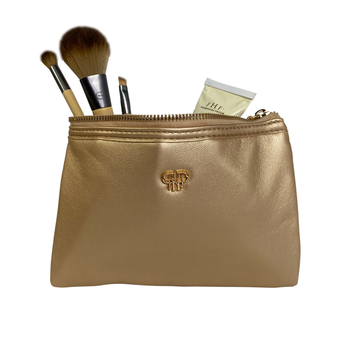 PurseN Getaway Toiletry Case - Nude & Gold