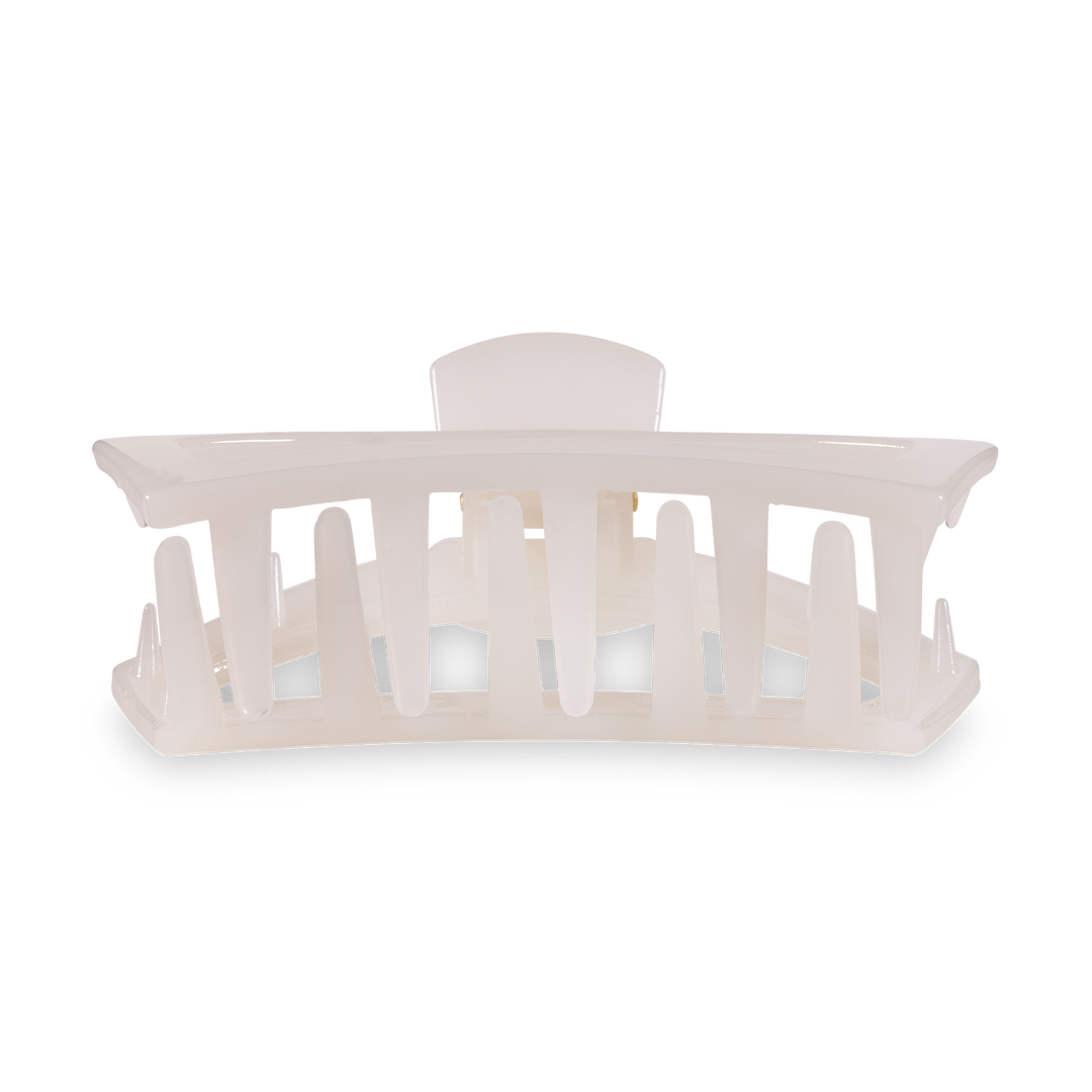 TELETIES - Open Hair Clip | Small | Coconut White