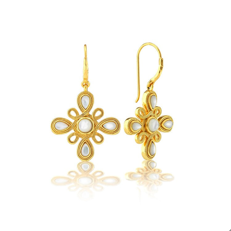 Monique Gem Dangle Earrings, MOP