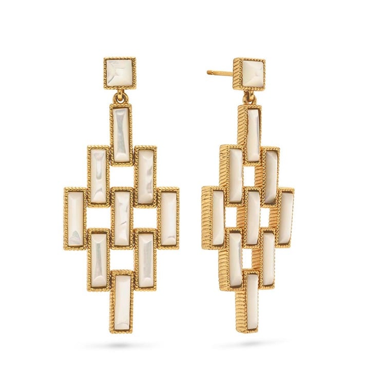 Pathway Post Drop Earrings MOP