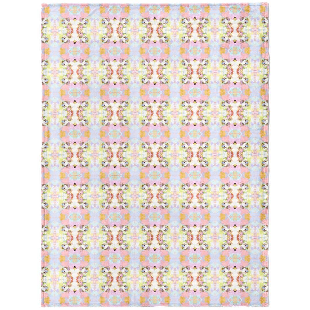 Laura Park Brooks Avenue Pink Fleece Blanket