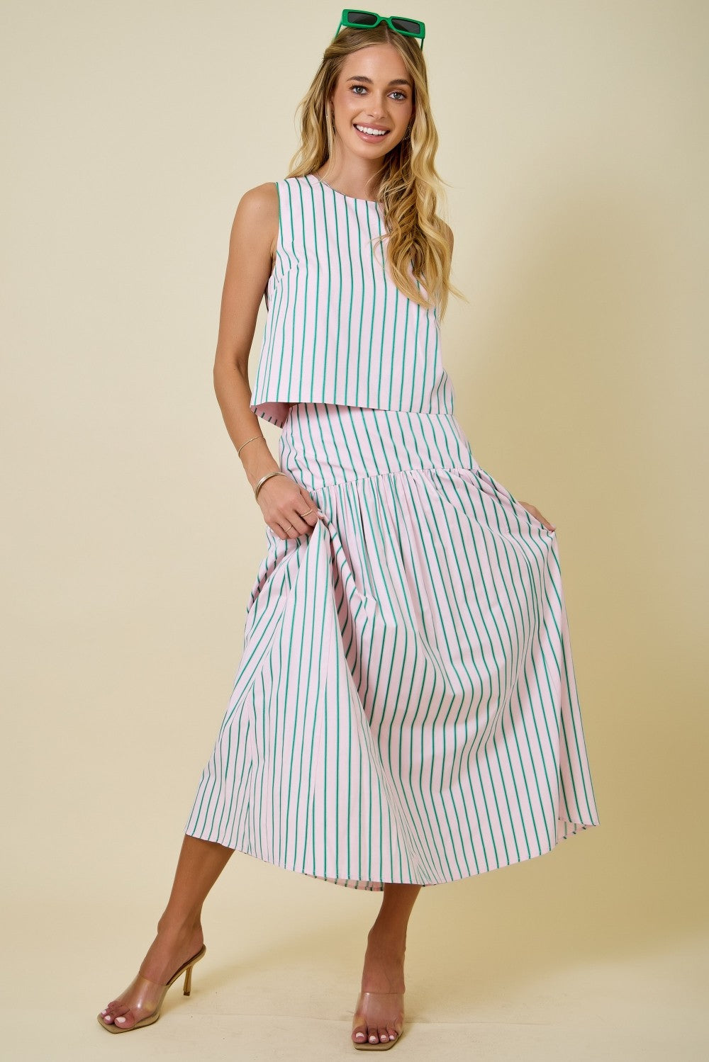 Stripe Maxi Skirt