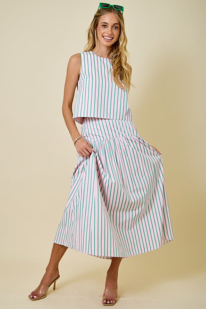 Stripe Maxi Skirt
