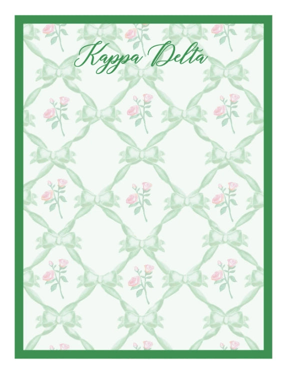 Sorority Romantic Floral Notepad