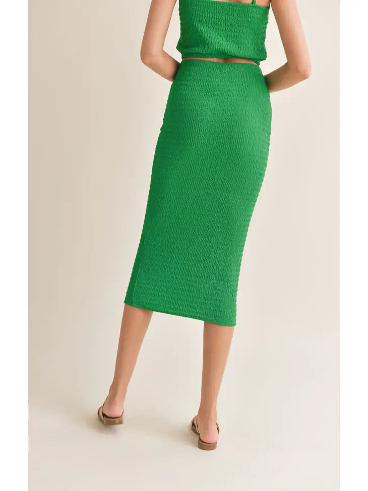 So Fresh Textured Midi Skirt