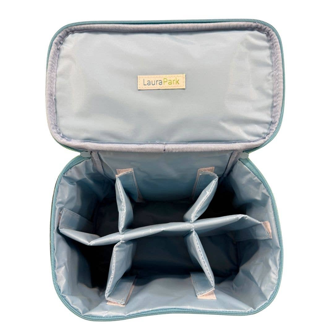 Laura Park Designs - Rosemary Indigo Train Case