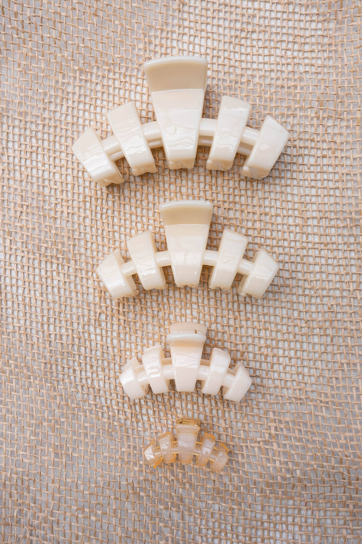 TELETIES - Classic Hair Clip | Tiny | Almond Beige