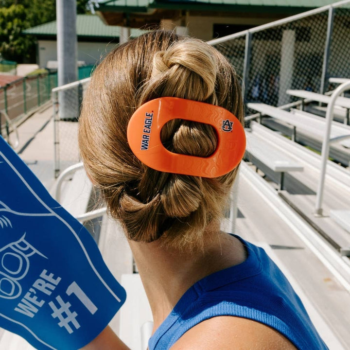 TELETIES - Flat Round Hair Clip | Large | War Eagle!