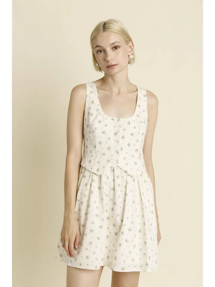 Floral Vest Mini Dress