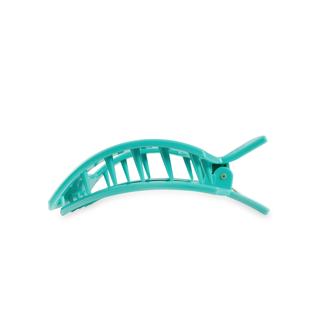 TELETIES - Square Flat Hair Clip | Medium | Totally Turquoise