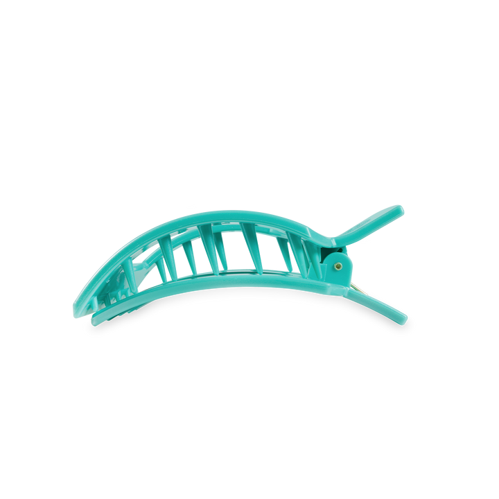 TELETIES - Square Flat Hair Clip | Medium | Totally Turquoise