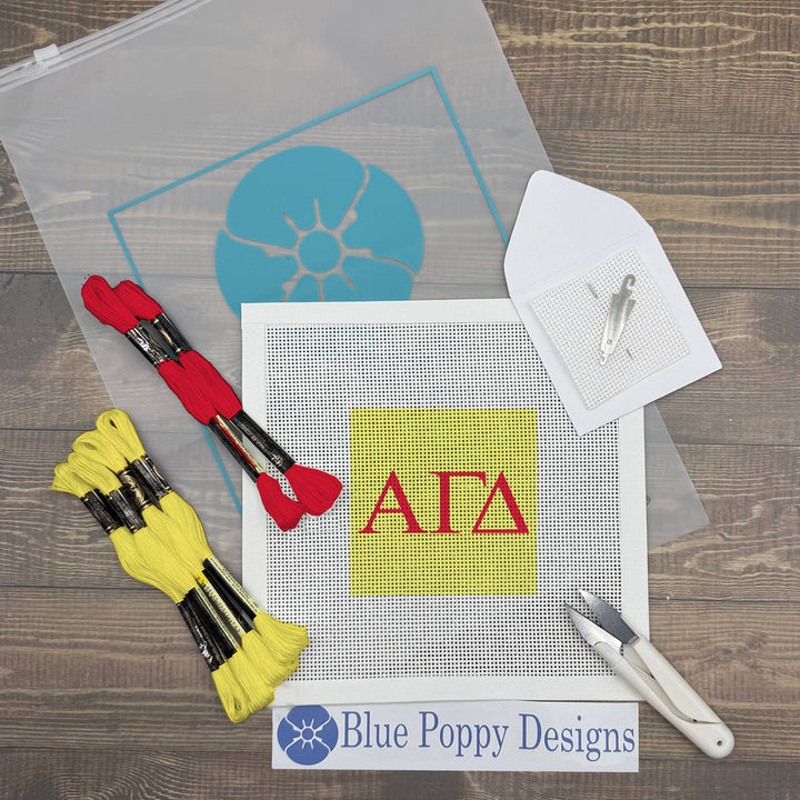 Blue PAlpha Gamma Delta Needlepoint Kit