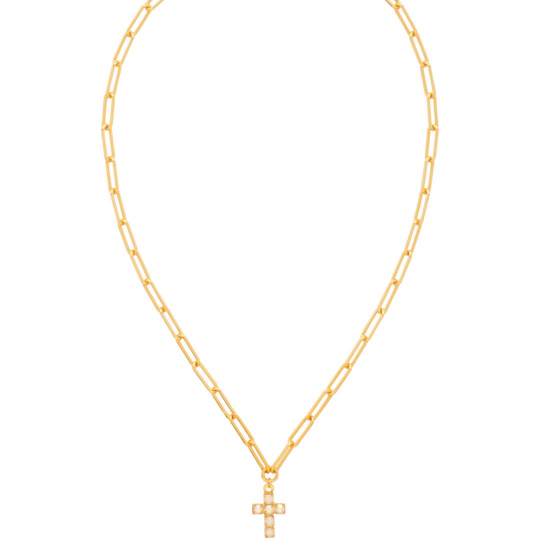 Sorrelli - Carly Cross Pendant Necklace - NGE2BGWAB