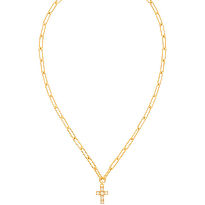 Sorrelli - Carly Cross Pendant Necklace - NGE2BGWAB